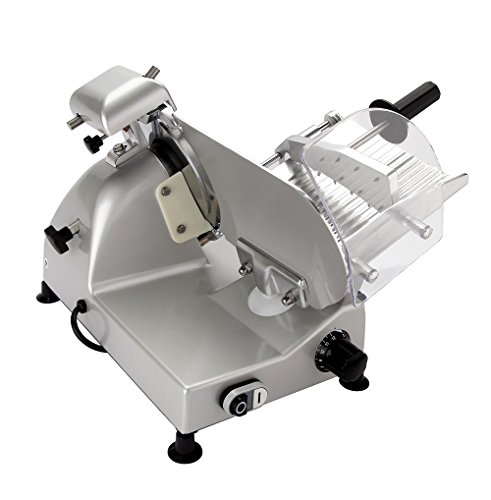 BESWOOD 10" Premium Chromium-plated Carbon Steel Blade Electric Deli Meat Cheese Food Slicer Commercial and for Home use 240W BESWOOD250
