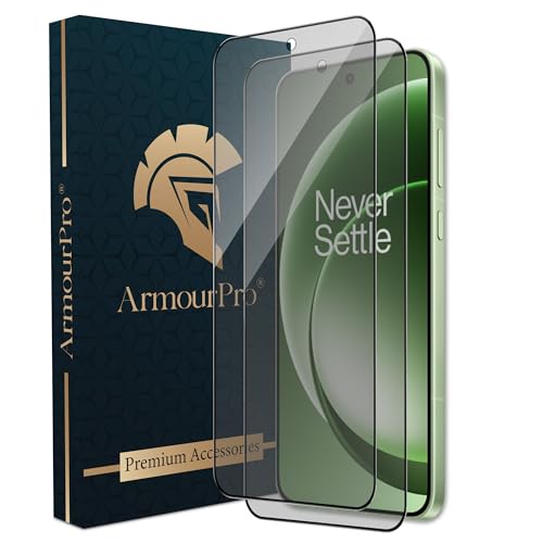 Image of ArmourPro Anti-Glare Matte Tempered Glass for OnePlus 15R, Pack of 2, Anti-Fingerprint Screen Protector, 9H Scratch Resistant, Smooth Touch, Full Edge to Edge Coverage