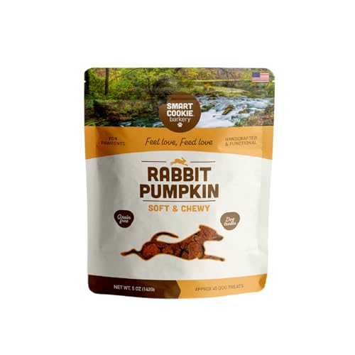 Smart-Cookie-Healthy-Soft-Dog-Treats-Rabbit-Pumpkin-Grain-Free-Limited-Ingredient-Training-Treats-for-Dogs-with-Sensitive-Stomach-Allergies-Natural-Novel-Protein-Made-in-the-USA-5oz Smart Cookie Healthy Soft Dog Treats - Rabbit & Pumpkin - Grain Free Limited Ingredient Training Treats for Dogs with Sensitive Stomach & Allergies, Natural Novel Protein, Made in the USA (5oz.) - Image 1