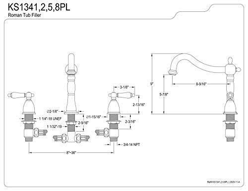 Kingston Brass KS1345PL Heritage Roman Tub Faucet, Oil Rubbed Bronze by Kingston Brass - Image 3