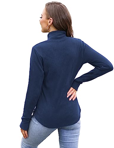 COZZYON Fleece Zip Up Women Lightweight Soft Slim Fit Track Jackets with Thumb Holes3
