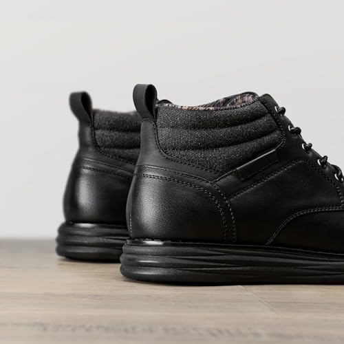 Bruno Marc Men's Mid Top Chukka Sneaker Lace Up Dress Boot,Size 10,All/Black,GRAND-HIGH