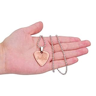ABchat Metal Guitar Pick Necklace Zinc Alloy 1.2mm Thickness with Ball Chain (Color : Rose Gold) - Les Beatles, Paul McCartney, John Lennon, RIngo Starr, George Harrison ABchat Metal Guitar Pick Necklace Zinc Alloy 1.2mm Thickness with Ball Chain (Color : Rose Gold) – Image 7