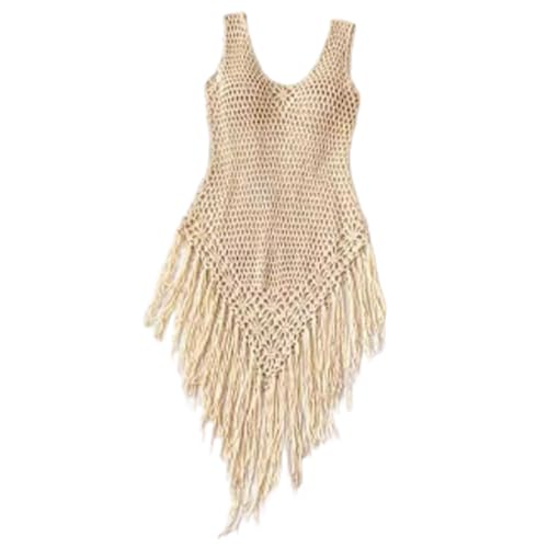 Boho Kleid Damen Handgehäkelt Hohler Schnitt Leicht Strand Cover Up Sonnenschutz Luftig Hautfreundlich Bikini Überwurf Schnelltrocknend Weich Badebekleidung Urbaner Stilvolle Outfit für eine Party-5