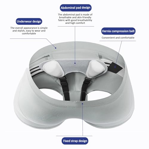 Faja para Hernia para Hombre con 4 Almohadillas Removibles, Diseño Integrado miniatura 5