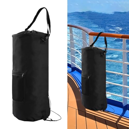 Rinelavie Waterproof Boat Trash Can Bag Leakproof Boats Trash Bag Marine Boats Garbage Can Reusable Boat Garbages Can with Clips fits 10-13 Gal Garbages Bags Boating Camping RV