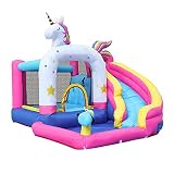 AIYIFU Castillo Hinchable Up Cama Elástica con Pared de Escalada, Piscina y Túnel de Agua Pulverizada Castillo Hinchable Bouncetastic para Parque Patio...