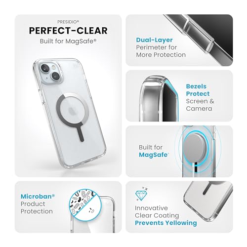Image of Speck Case with MagSafe for iPhone 15 Plus, Clear