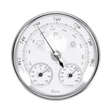 Matériau de haute qualité : notre baromètre thermomètre hygromètre est fabriqué en métal de haute qualité + ABS, avec une fabrication exquise, une structure solide et une bonne performance