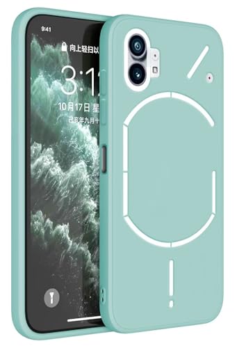 Topme Funda para NothingPhone (1) / NothingPhone 1 (6.55' Inches) Carcasa Caja Case Estuche, Funda Protectora de Piel de Silicona TPU - Cian Claro