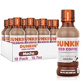 Dunkin' Mocha Iced Coffee Bottle, 13.7 fl oz, 12 Pack