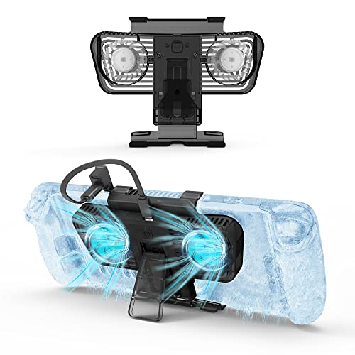 RTTACRTT 3-in-1-Kühlventilator mit Ständer für Dampfdeck, kompatibel mit Steam Deck/NSW/NSW OLED-Modus, einstellbare Geschwindigkeit, effizientes Kühlsystem Cover