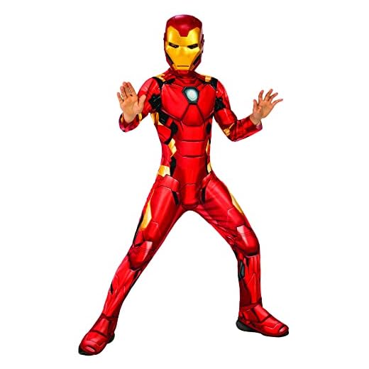 Rubies Disfraz Iron Man Classic Z para niños y niñas, Jumpsuit con máscara, Traje clasico, Licencia Oficial Marvel para Carnaval, cumpleaños, fiestas y regalos