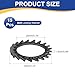 uxcell 15Pcs External Tooth Lock Washers, M20 Carbon Steel Serrated Locking Washers for Screw Bolt Mechanical Equipment Fasteners, Black