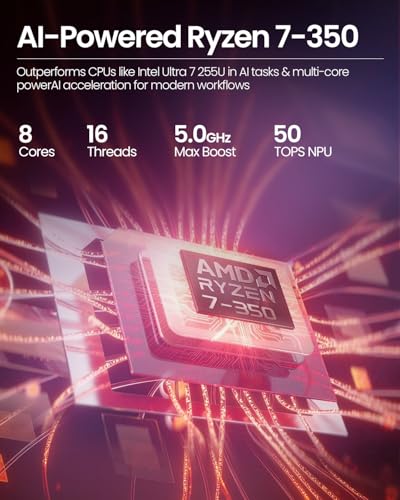 Image of Lenovo IdeaPad Copilot+ Business Laptop - 16 inch FHD+ Touchscreen - AMD Ryzen AI 7 350(Beat Core 7 150U) - 50 TOPS NPU - Facial Login IR Cam - Backlit KB -Win 11 Pro-Redragon Bundle (16GB DDR5 | 1TB SSD)