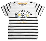  Week End A La Mer Schickes T-Shirt in Weiß/Navy Geringelt mit Flaggenstick & Print B122.02 (as3, Age, 3_Months, 24_Months, 86)