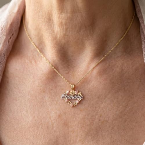 Image of Gold Grandma Charm Pendant - 10 Karat Gold - Grandma Jewerly - Gift for Grandma