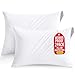 Waterproof Zippered Pillow Encasement Bed Bug Proof Pillow Cover Protects Against Dust Mite, Bacteria, Allergens - Polyester Jersey Fabric Pillow Protector by Utopia Bedding (White, King)
