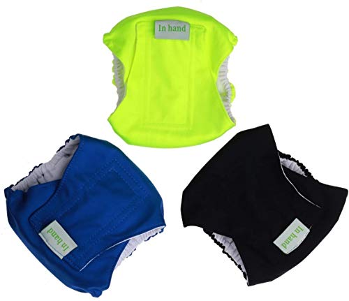 In Hand Washable Male Dog Diapers(Pack Of 3), Premium Reusable Belly Bands For Male Dogs, Durable Male Dog Belly Wrap, Comfy Doggie Diapers #TOP1