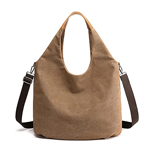 Sac à main en toile marron premium avec finitions soignées et anses douces
