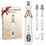 Cpulnox Electric Nail Drill Kit, Electric Nail File, Manicure Kit with Display Screen, 9-Speed Pedicure Kit, Nail Buffer, Nail Filer for Natural Nails, Nail Kit for Beginners with Everything -B2