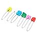 Aqur2020 Stainless Steel Diaper Pins with Plastic Safety Locks, Assorted Color Nappy Sewing Knitting Fabric Pins, Suitable for Baby Adult Cloth Traditional Diapers (6 Colorful Animal Head