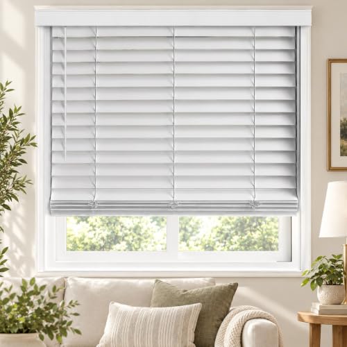 CHICOLOGY Cordless Faux Wood Blind