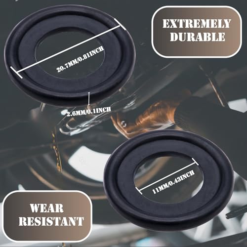 Image of 15PCS M12 Oil Drain Plug Gasket Rubber Crush Washer Seals 12616850 3536966 Engine Oil Pan Drain Plug Seal Compatible with Chevy GMC Ford Engine Oil Crush Washers
