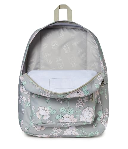 Image of JanSport SuperBreak One Backpack - Durable & Lightweight, 1 Main Compartment, Front Utility Pocket with Built-in Organizer, Garden Roses Silver