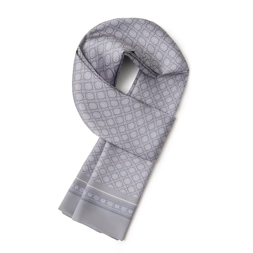 Mariorlsy Mens Double-Sided Scarf - All-Season Lightweight Shawl & Headwear Silk-Like Gift Packed