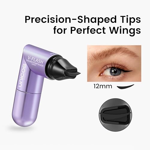 Delineador Líquido Unicos Winged Eyeliner Stamp 12mm Negro miniatura 2