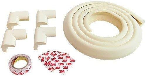 ふんわりクッションがやさしくガード 厚みのある コーナークッション コーナーガード ケガ防止 クッション 全長2メートル 自由自在 かんたん設置 安全対策 家具の角を保護 衝撃吸収 セーフティーグッズ 両面テープ付き 赤ちゃん 子ども 年配者 Neighborclown コーナー