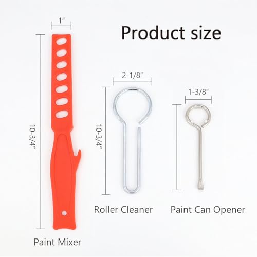 scottchen PRO 3pcs Paint Can Accessory Set, Paint Mixer Accessory Tool Set - Paint Mixer, Roller Cleaner, Paint Can Opener - Paint Decoration Tools