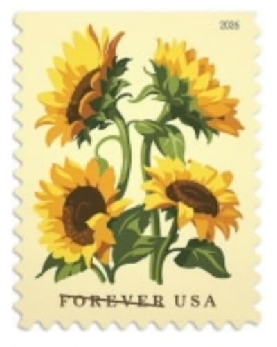 Sunflowers 2026 (Book of 20) Flowers First-Class Mail Forever Postage Stamps