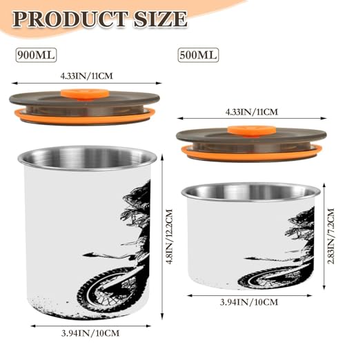 Envase Hermético para Café de Acero Inoxidable 900ml miniatura 2
