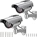 Produktbild AlfaView Kamera Dummy Solarbetriebene Überwachungskamera Attrappe Fake Kamera Attrappe Dummy Kamera Attrappe Dummy Innen Außen Fake Überwachung Haus Sicherheit Security (2 x Pack)