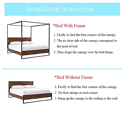 Jqwupup Canopy Bed Curtains Twin - 4 Corner Canopy For Beds, Bed Canopy For Girls Adult, Bedroom Decor (Twin Size, White) #TOP6