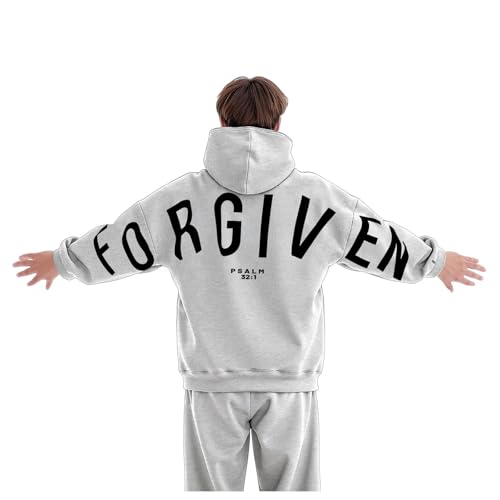 Forgiven Hoodie Men Women Letter Graphic Print Hoodies Oversized Pullover Sweatshirts Fashion Streetwear with Pockets2