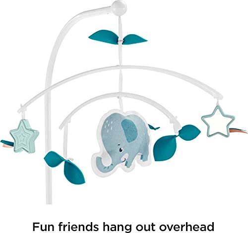 Fisher-Price Baby Bedside Sleeper Soothing Motions Bassinet With Lights Music Vibrations & Overhead Mobile, Pacific Pebble #TOP3