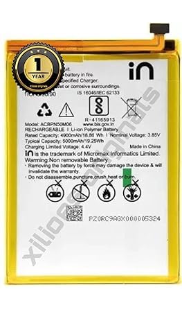 Image of ACBPN50M06 Battery for Micromax in 1 (E6746) / in 1b (E6523, E7533) / in Note 1 (E7746) Battery with 1 Year Warranty** (V132)
