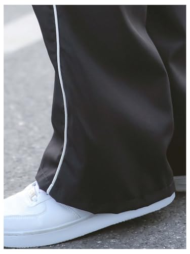 GORGLITTER Boy's Baggy Sweatpants Y2K Side Striped Wide Leg Track Pants with Pockets4