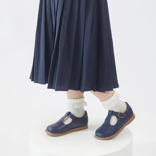 Image of GINFIVE Toddler Girls Dress Shoes Little Kids Flats School Mary Janes Shoes