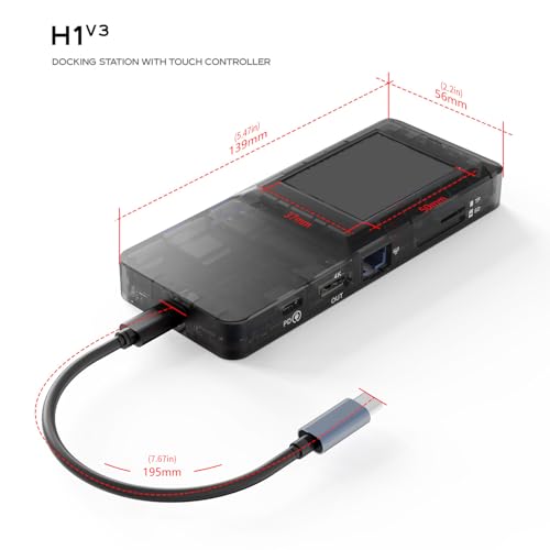 Centro compacto y transportable para portátil con puertos USB y aberturas estándar 6