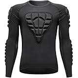 【Défense efficace】 Notre maillot de football rembourré est conçu pour vous protéger pleinement lors des matchs intenses grâce à d'épais coussinets en éponge recouvrant la poitrine, la rate, les coudes, les côtes et les épaules. Faites confiance à notre produit pour vous protéger des collisions avec vos adversaires lors des lancers de balle.