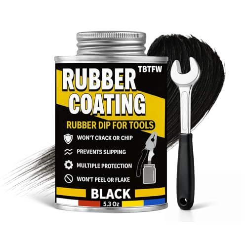 Black Peelable Liquid Rubber Coating, Liquid Rubber, Waterproof, Flexible, Breathable, Suitable for DIY Tool Repair(5.3 Oz)
