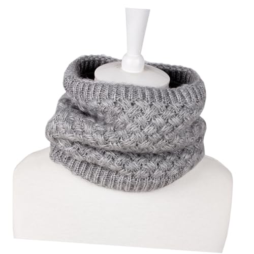 KESYOO Unisex Thick Knit Neck Warmer Circle Scarf Cozy Chunky Loop Scarf for Men and Women Deep Ideal for Cold Weather Fashion and Comfort3
