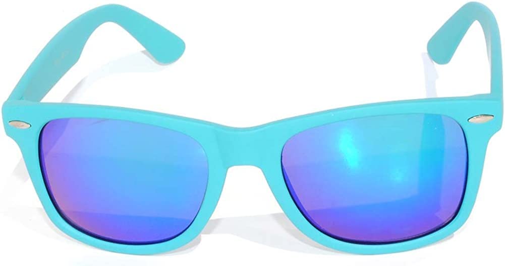OWL Retro Vintage 80s Sunglasses Men Women UV Protected Matte Rectangle Shades Colorful Mirror Lens Sun Glasses
