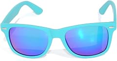 OWL Retro Vintage 80s Sunglasses Men Women UV Protected Matte Rectangle Shades Colorful Mirror Lens Sun Glasses
