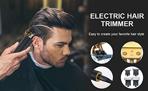 Andoer Máquina de cortar cabelo elétrica Retro Oil Head Hair Razor Recarregável Shaving Hair Trimmer