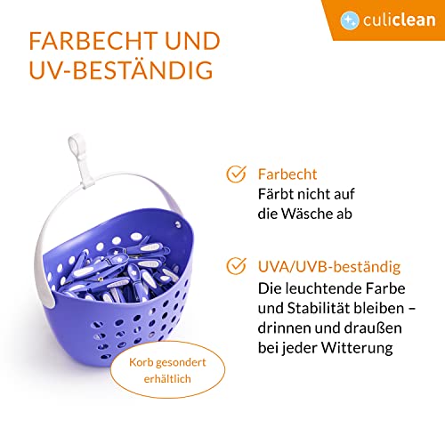 Wäscheklammern culiclean stabil ohne Abdruck Blume 48 Stück
